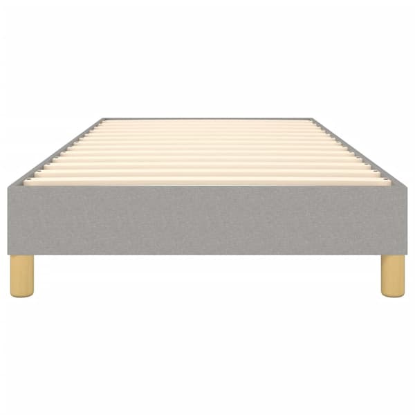 Boxspring-sängram ljusgrå 100x200 cm tyg