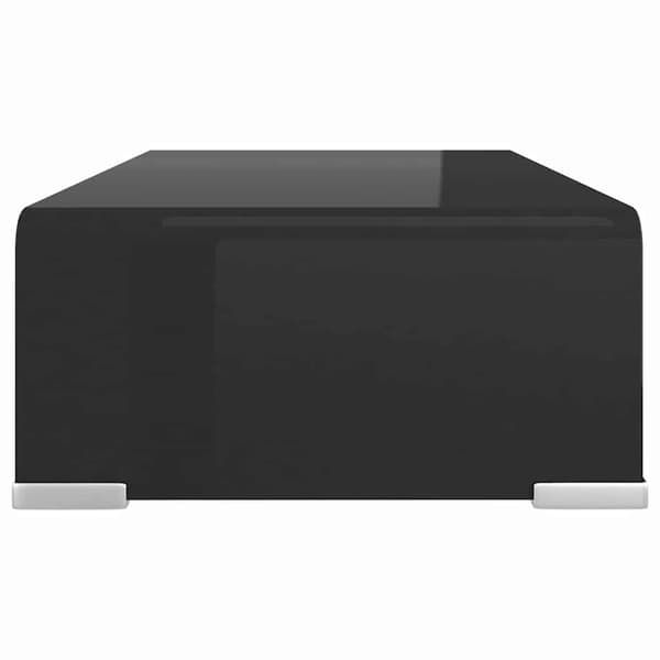 TV-bord glas svart 40x25x11 cm