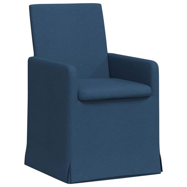 Matstolar 2 pcs Blå 57 x 67 x 95 cm tyg