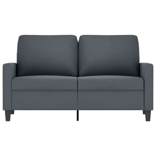 2-sitssoffa mörkgrå 120 cm sammet