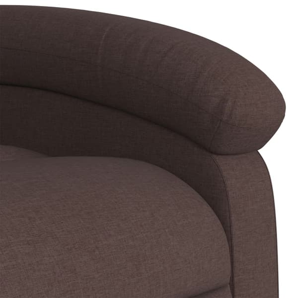 Reclinerfåtölj mörkbrun tyg