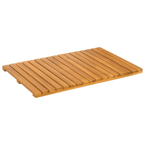 Badmatta Enfärgad Brun 60 x 40 cm trä