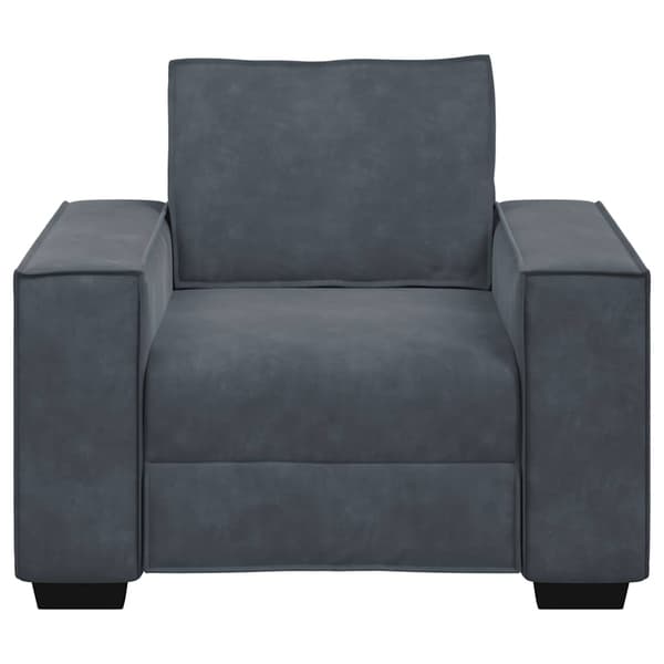 Soffstol mörkgrå 100x78x84 cm sammet
