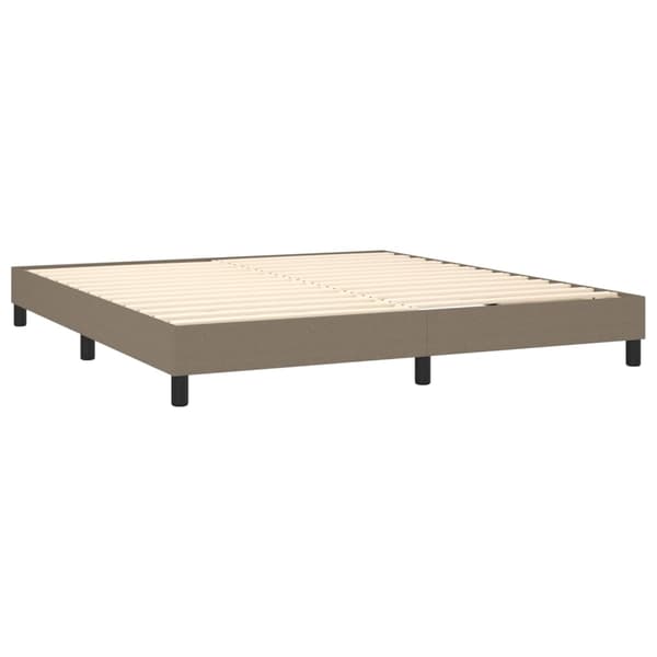 Boxspring-sängram taupe 160x200 cm tyg