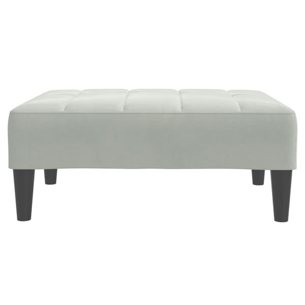 Fotpall Ljusgrå 77x55x31 cm sammet