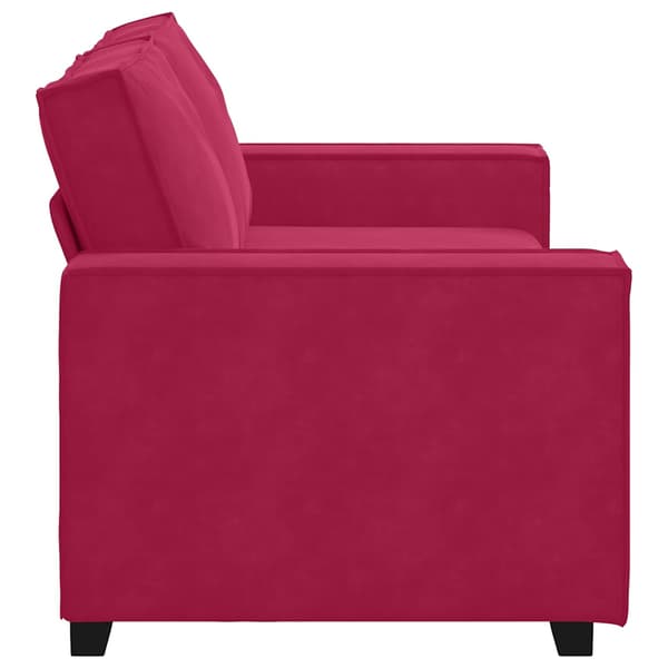 2-sitssoffa vinröd 180x78x84 cm sammet