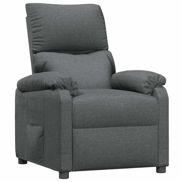 Reclinerfåtölj mörkgrå tyg