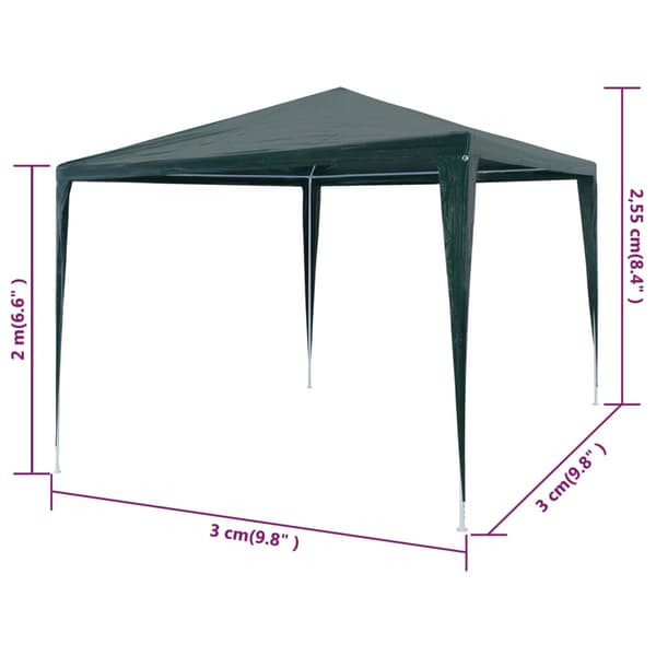 Partytält PE 3x3 m grönt