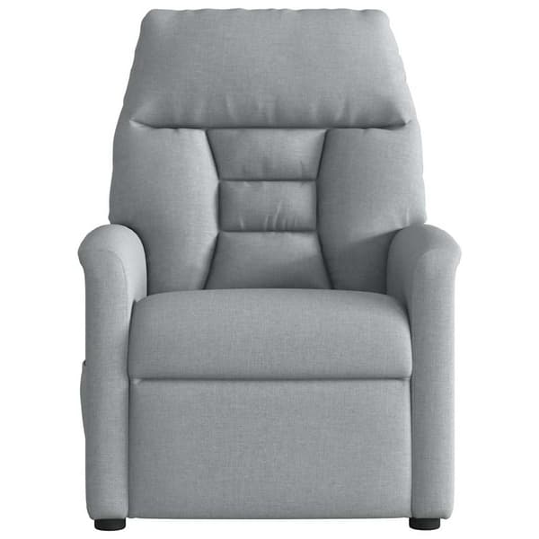 Reclinerfåtölj ljusgrå tyg