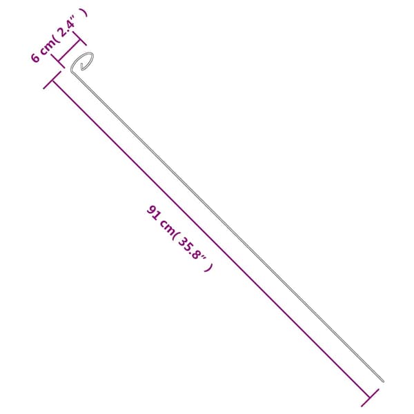 Växtstöd 20 st mörkgrön 91 cm stål