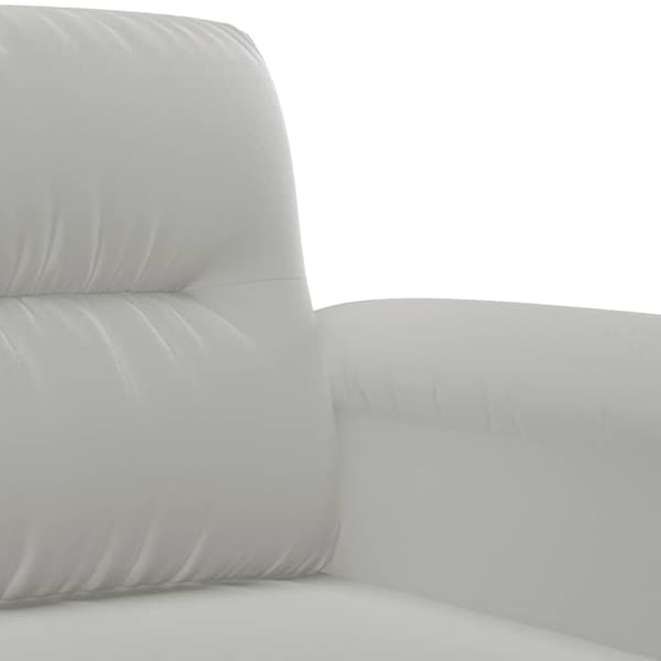Soffgrupp med kuddar 2 delar Ljusgrå mikrofibertyg