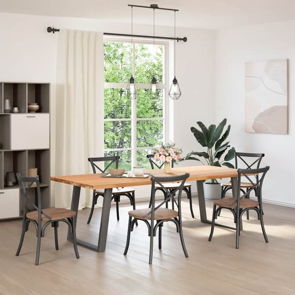 Matbordsben U-formade 2 st antracit 80x(72-73) cm stål