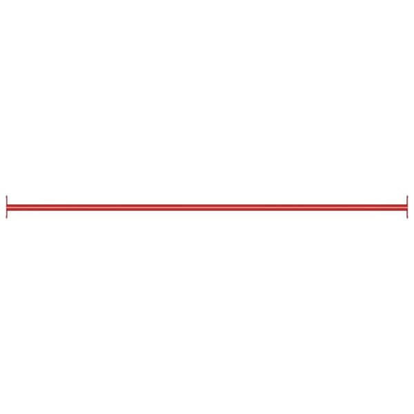 Räck 125 cm stål röd