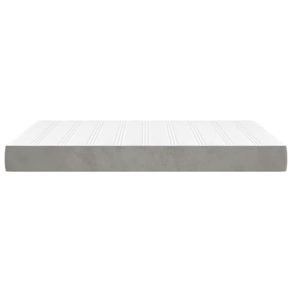 Pocketresårmadrass medium ljusgrå 140x190x20 cm sammet