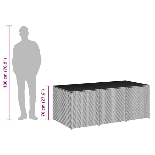 Dynbox konstrotting 180x90x70 cm grå