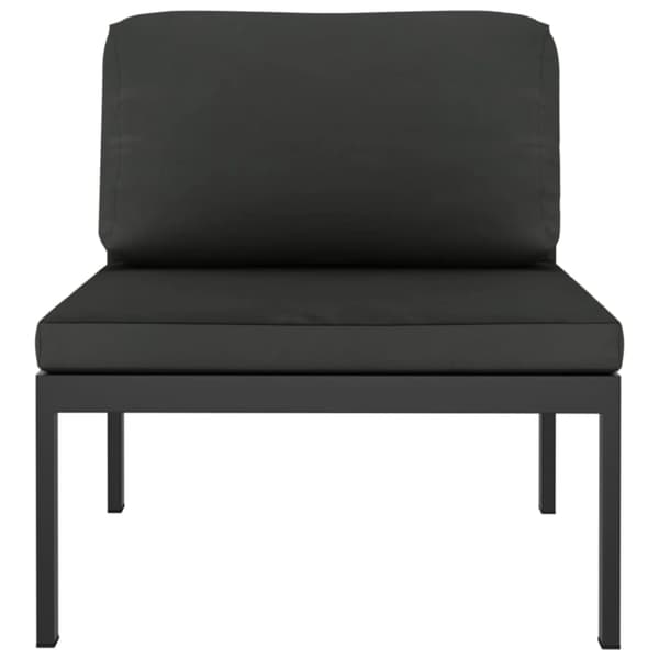 Trädgårdssoffa 2-sits med dynor aluminium antracit