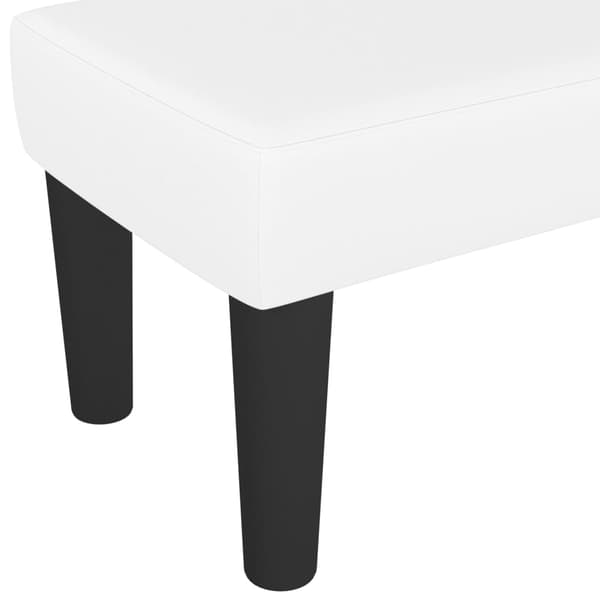 Bänk vit 100x30x30 cm konstläder