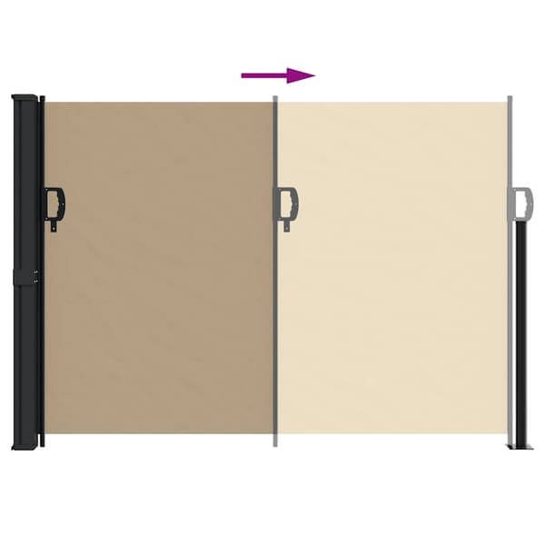 Infällbar sidomarkis beige 140x600 cm