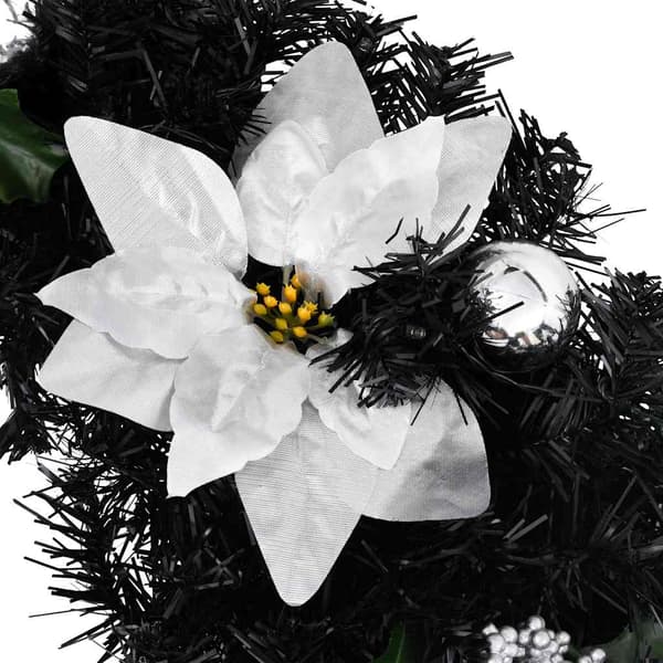 Julbåge med LED svart 90 cm PVC