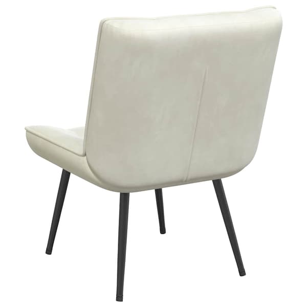 Vilstol gräddvit 64x74x84 cm sammet