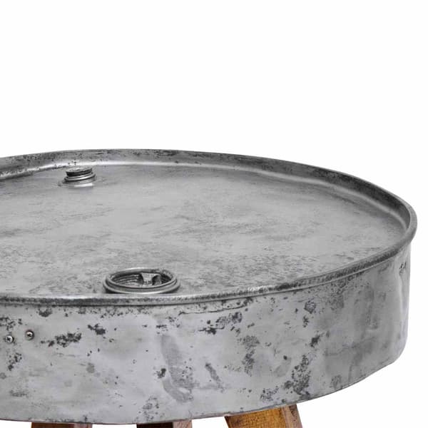 Soffbord blandat återvunnet trä 60x45 cm silver