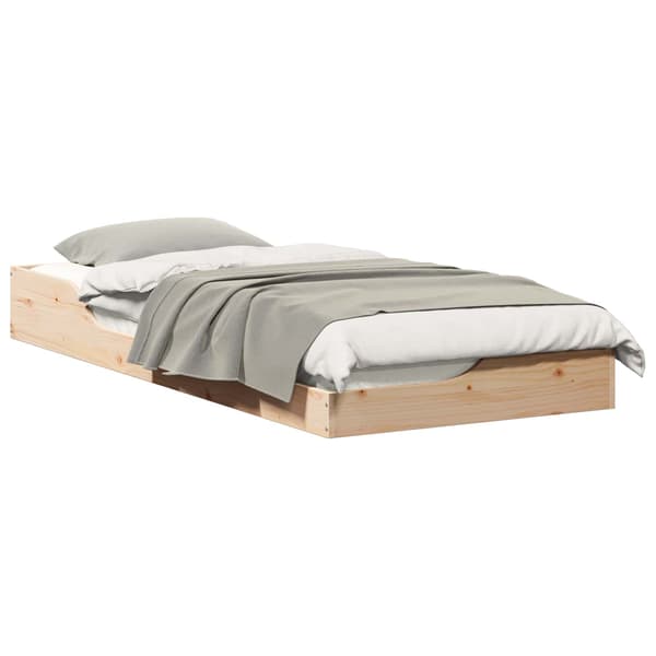 Sängram Brun 80 x 210 cm Massiv furu