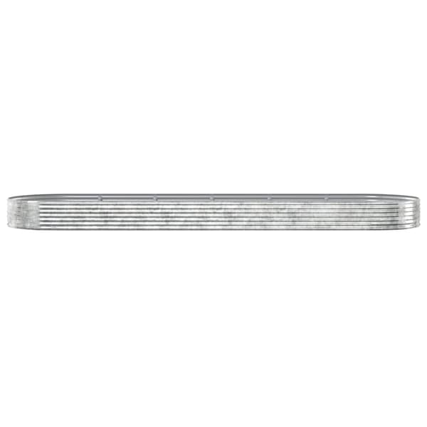 Odlingslåda galvaniserat stål 523x140x36 cm silver