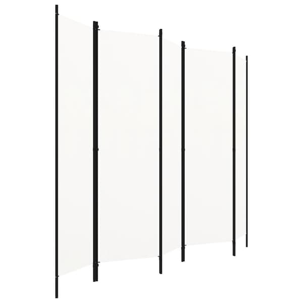 Rumsavdelare 5 paneler vit 250x180 cm