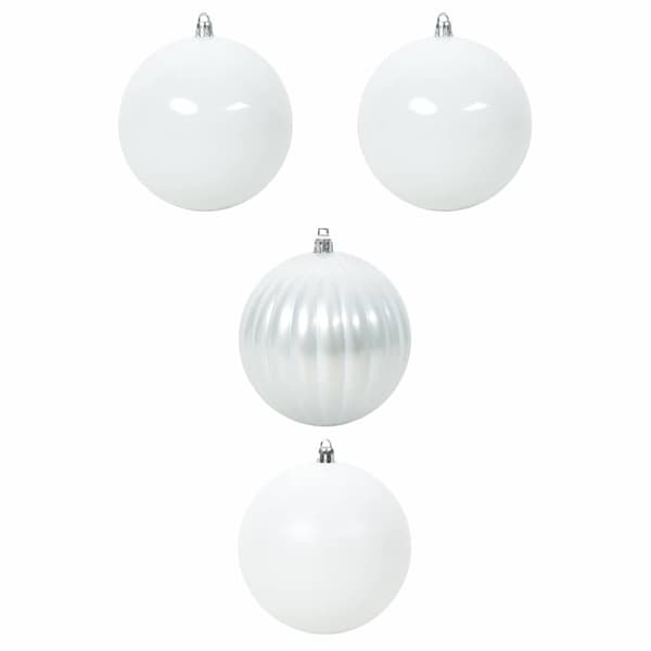 Julkula Set XXL 4 st Vit Ø 20 cm Plast