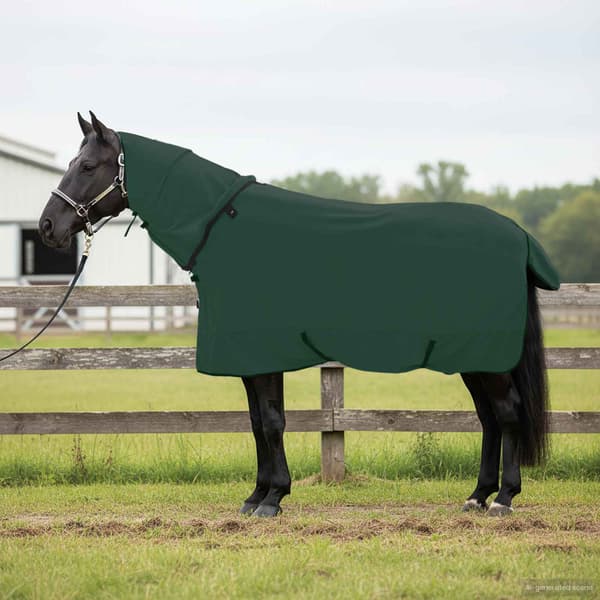 Hästdyna Fullt mörkgrön 145 cm Polyester Fleece