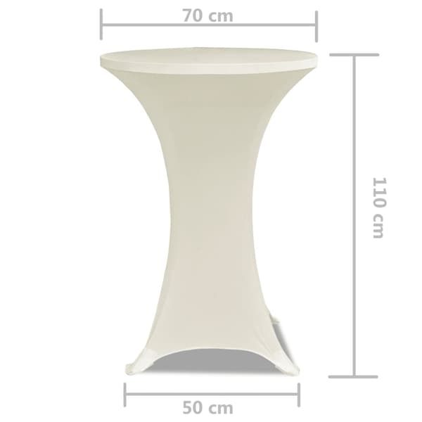 Duk till ståbord Ø70 Stretch Creme 2-pack