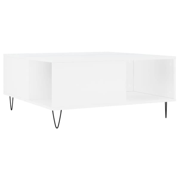 Soffbord vit 80x80x36,5 cm konstruerat trä