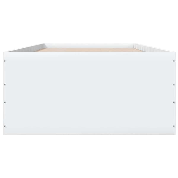 Sängram vit 100x200 cm konstruerad trä