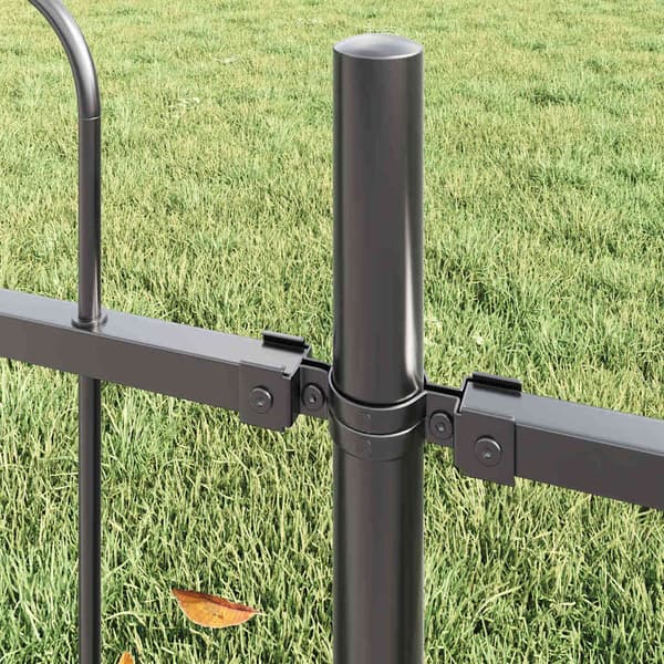 Trädgårdsstängsel BOXTEL 3 pcs 5,1 x 0,6 m Pulverlackerad stål