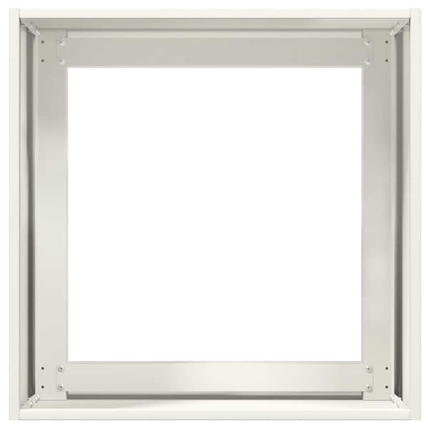 Odlingslåda vit 40x40x40 cm kallvalsat stål