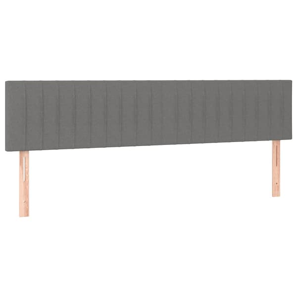 Ramsäng med madrass mörkgrå 120x190 cm tyg