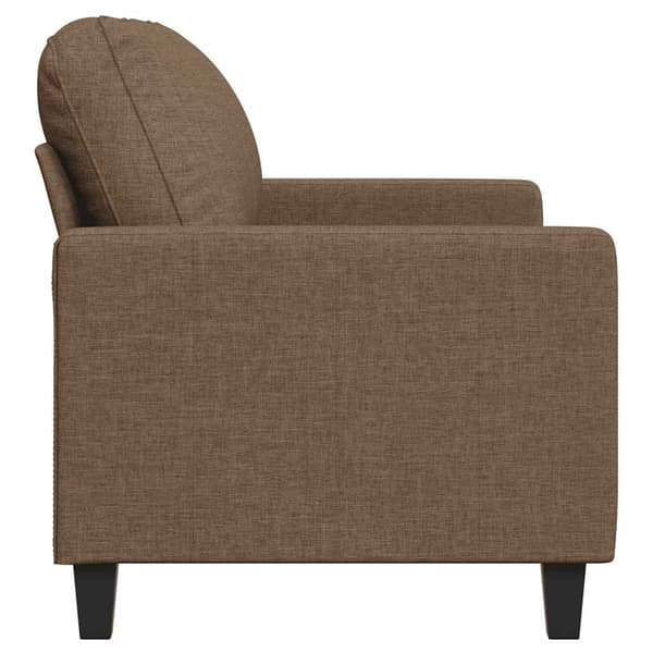 2-sitssoffa brun 120 cm tyg