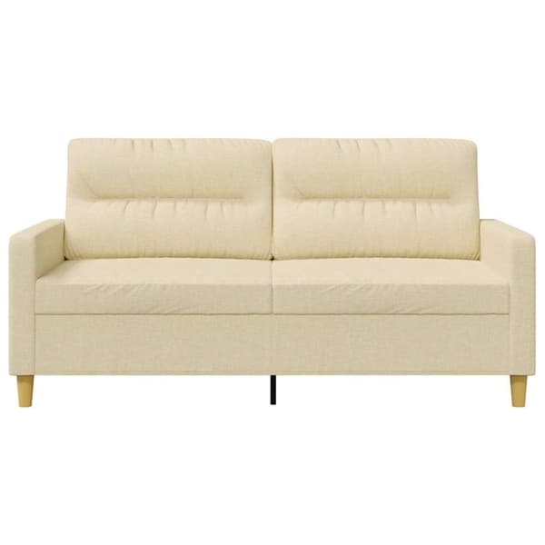 2-sitssoffa gräddvit 140 cm tyg