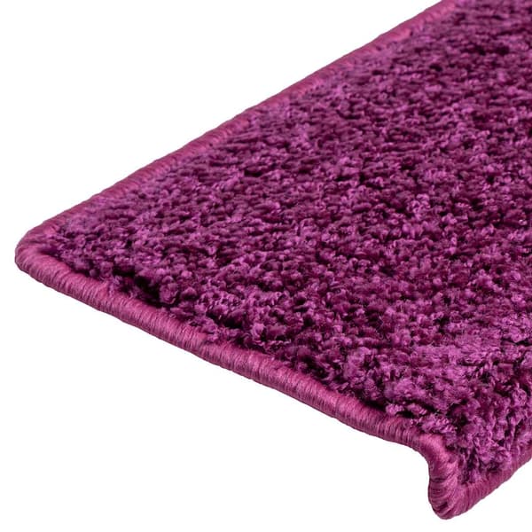 Trappmattor 15 st 65x21x4 cm violett rektangulär kant