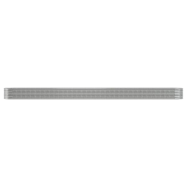 Odlingslåda galvaniserat stål 620x80x36 cm silver