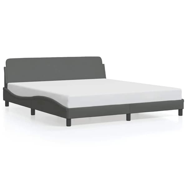 Bed Frame "Dover" Dark Grey 160x200 cm Fabric