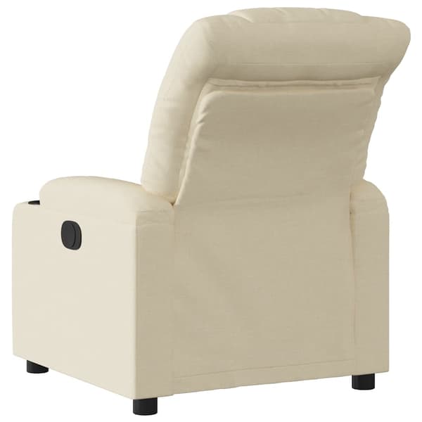 Reclinerfåtölj gräddvit tyg