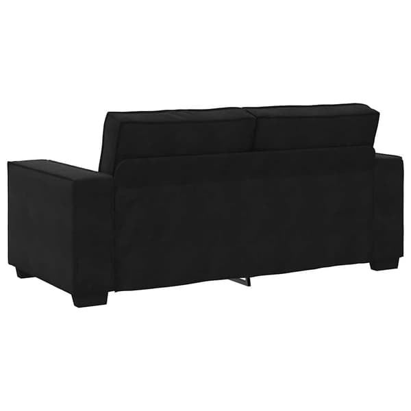Soffa 2-sits svart 180x78x84 cm sammet