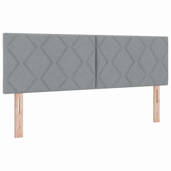 Bäddfjäder med madrass Ljusgrå 190 x 140 cm Polyester