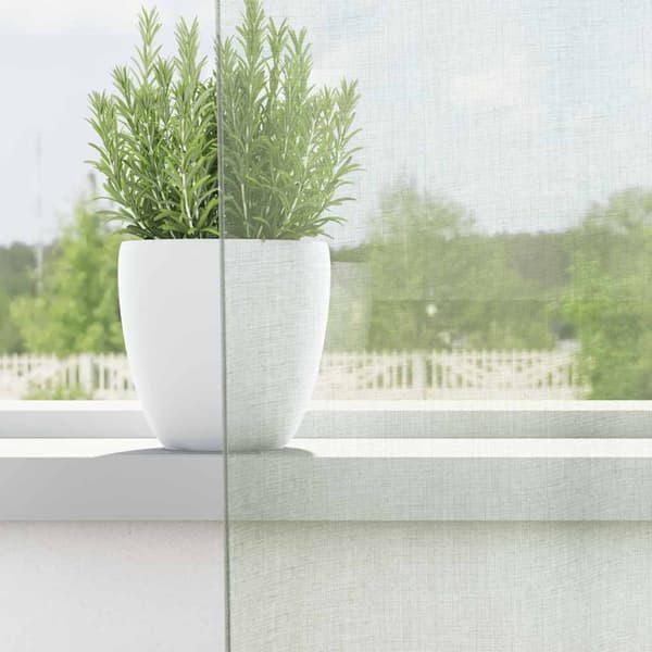 Voile gardiner med stångfickor 2 st ljusgrå