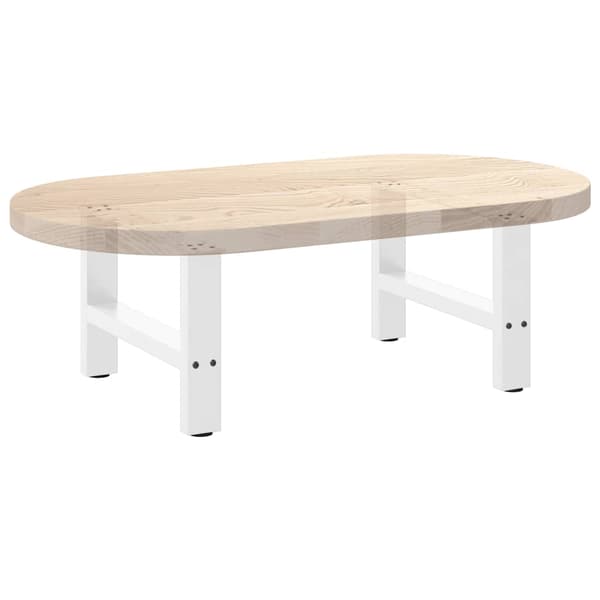 Soffbordsben vita 2 st 50x(42-43) cm stål