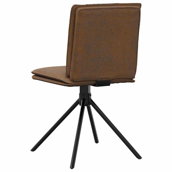 Matstolar 6 st brun konstmocka