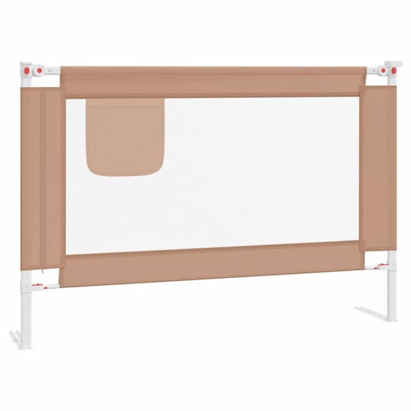 Sängskena för barn taupe 100x25 cm tyg