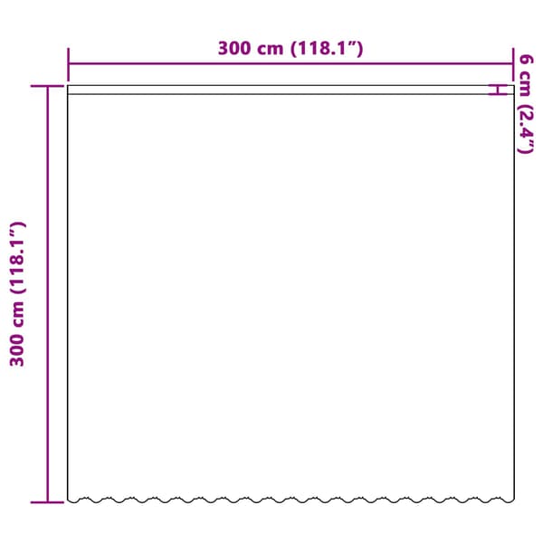 Spetsgardin Vit 300 x 300 cm Polyester
