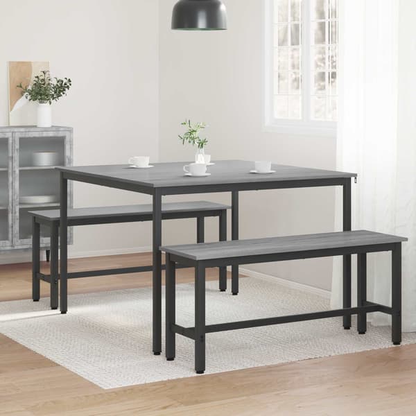 Matbord 110 x 110 x 75 cm METALL Rektangulär